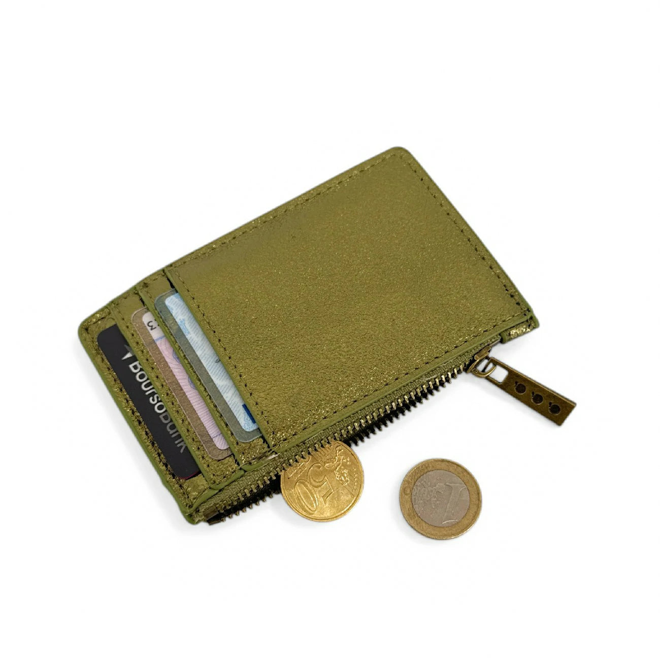Billeteras de cuero billeteras irismi EKKO Oro pálido
