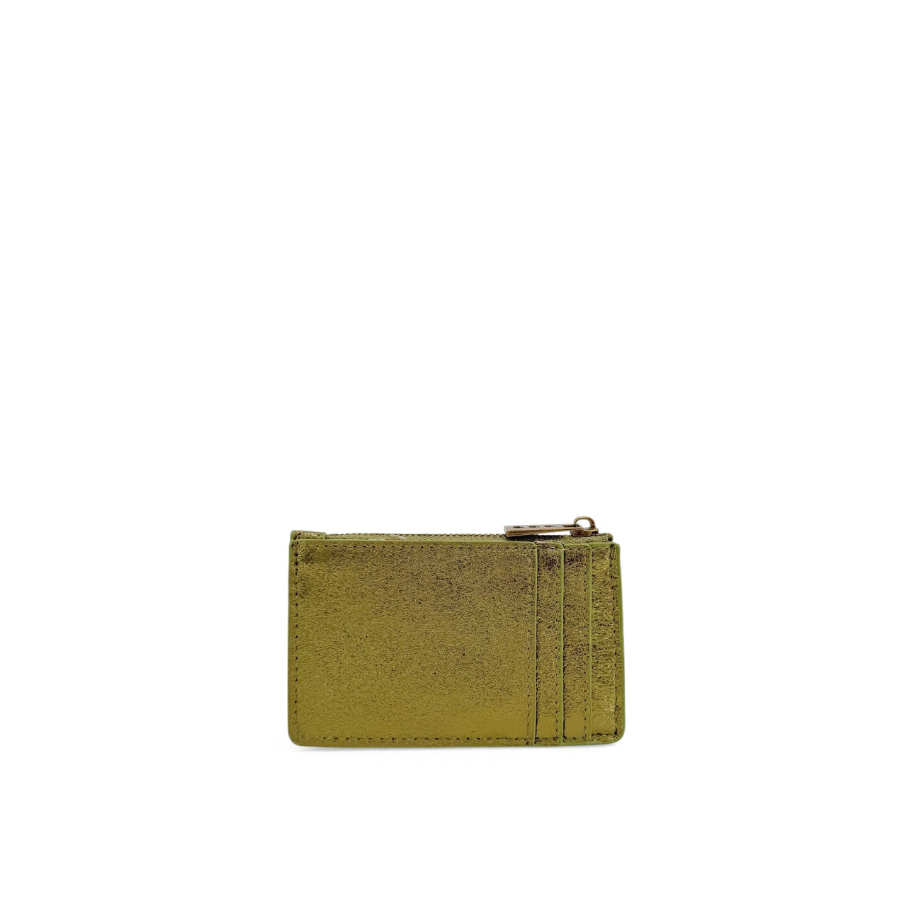 Porte-monnaie porte-cartes en cuir irisé EKKO Vert kaki