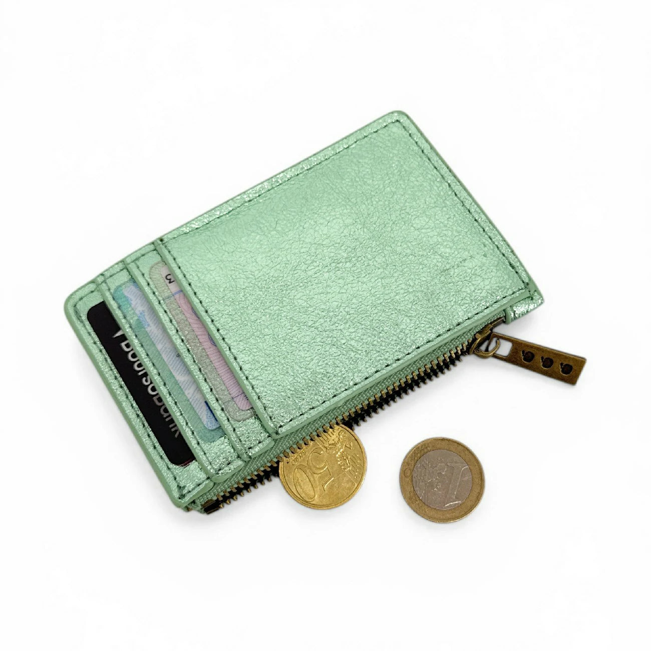 Billeteras de cuero billeteras irismi EKKO Oro pálido