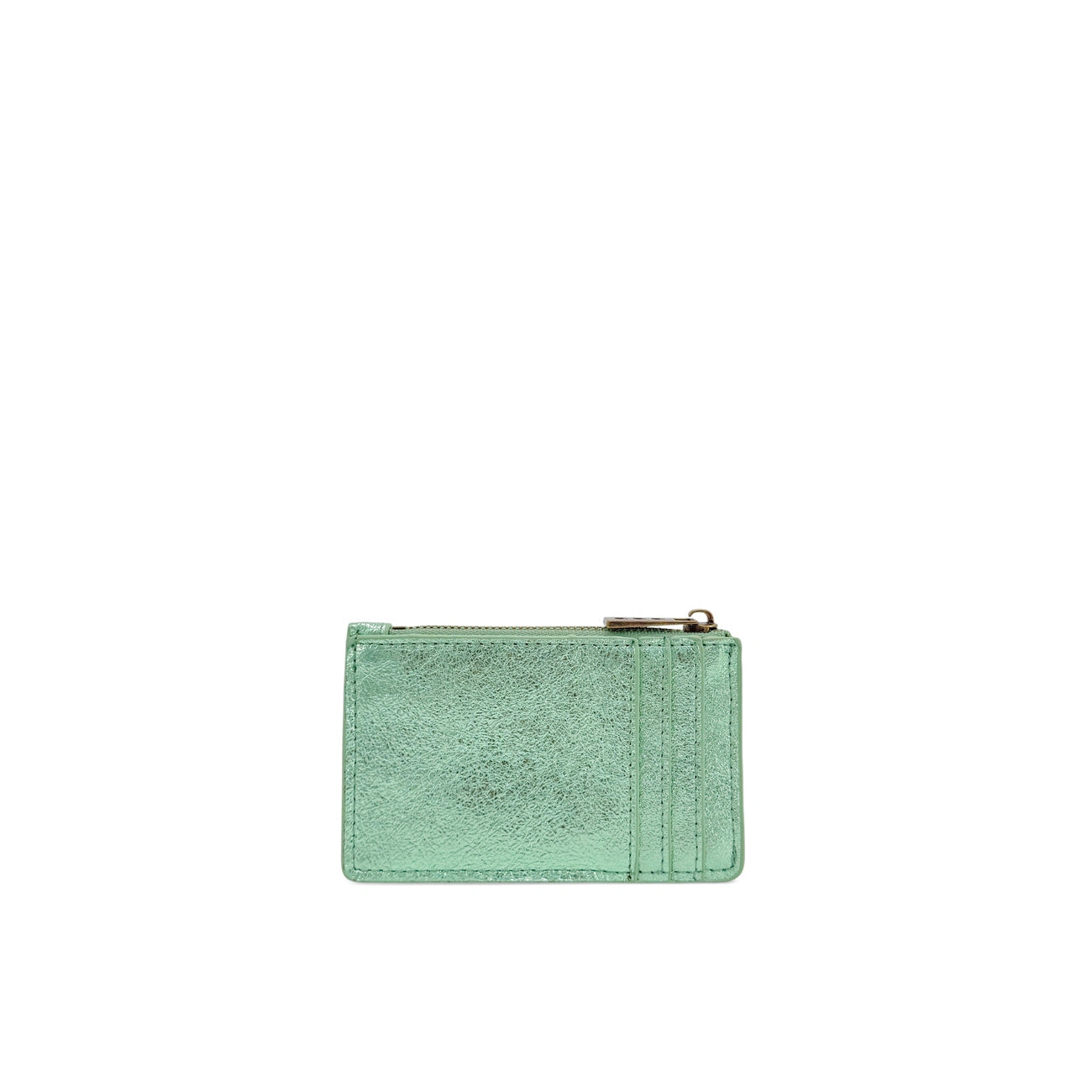 Iridescent Leather Coin Purse Card Holder EKKO Frosted Mint Green