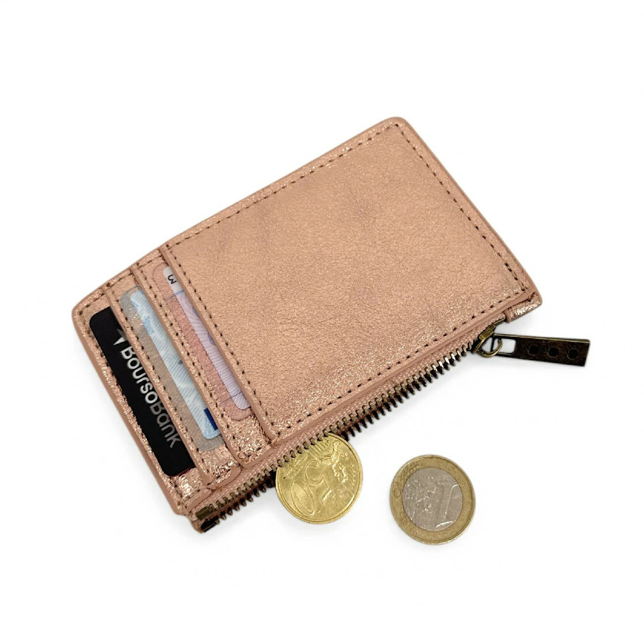Billeteras de cuero billeteras irismi EKKO Oro pálido