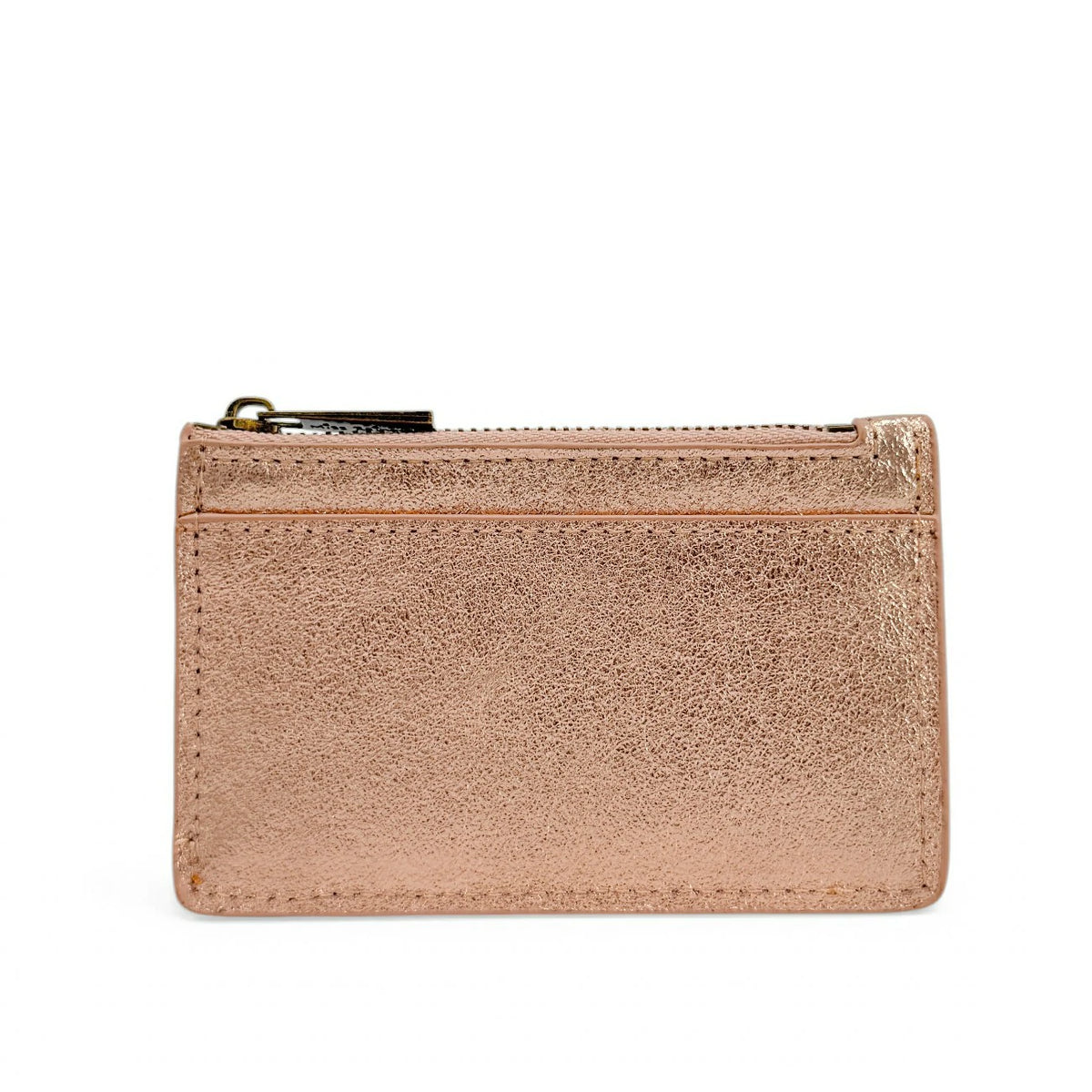 Iridescent Leather Coin Purse Card Holder EKKO Rose Gold