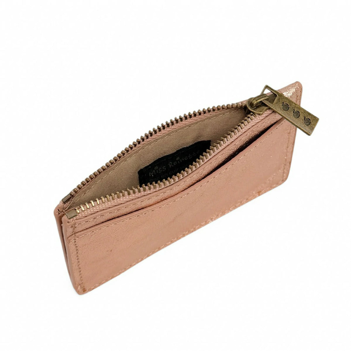 Iridescent Leather Coin Purse Card Holder EKKO Rose Gold
