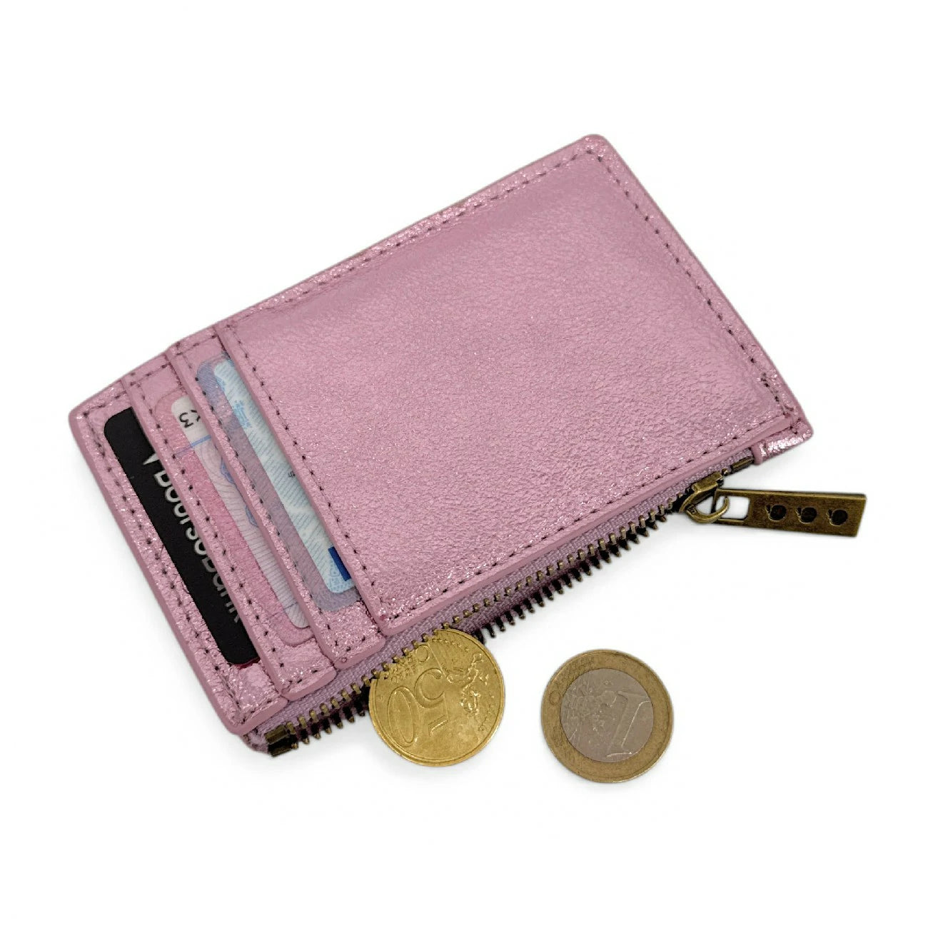 Billeteras de cuero billeteras irismi EKKO Oro pálido