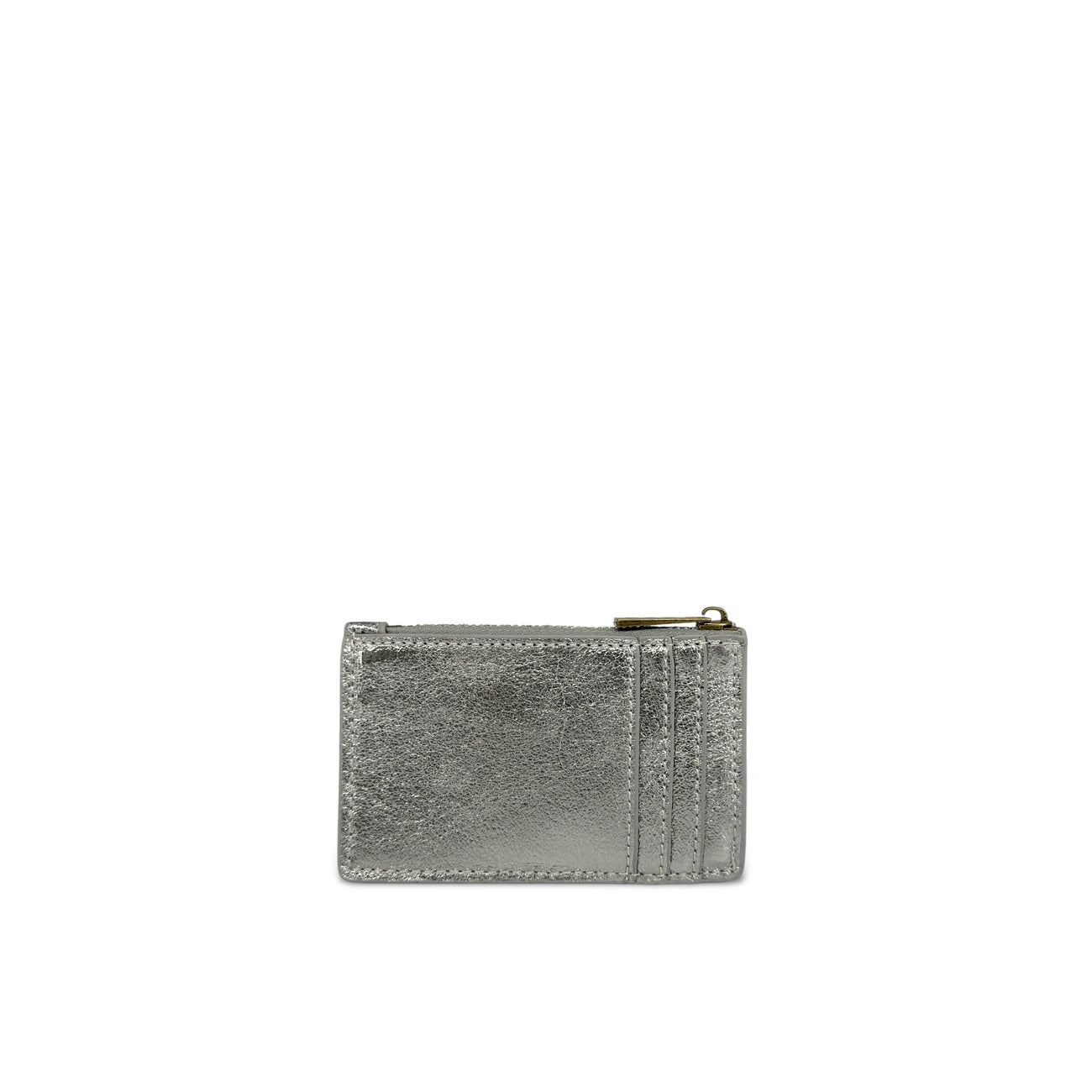 Porte-monnaie porte-cartes en cuir irisé EKKO Argent moyen