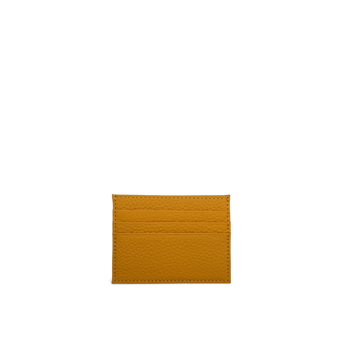 Porte-cartes en cuir grainé NOAH Jaune moutarde