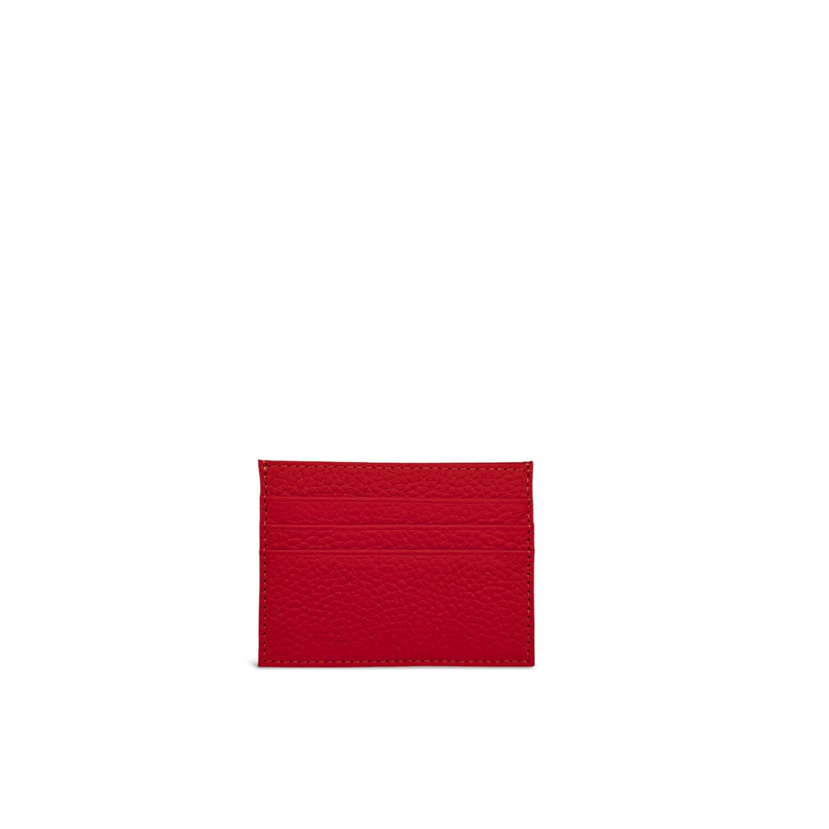 Porte-cartes en cuir grainé NOAH Rouge garance