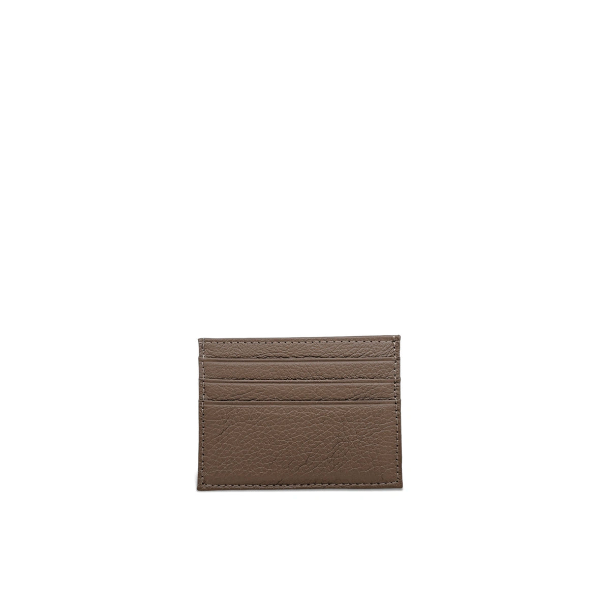 Porte-cartes en cuir grainé NOAH Taupe foncé