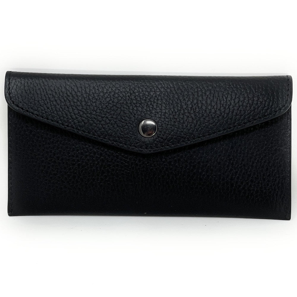 Porte-cartes portefeuille en cuir grainé CLOE Noir