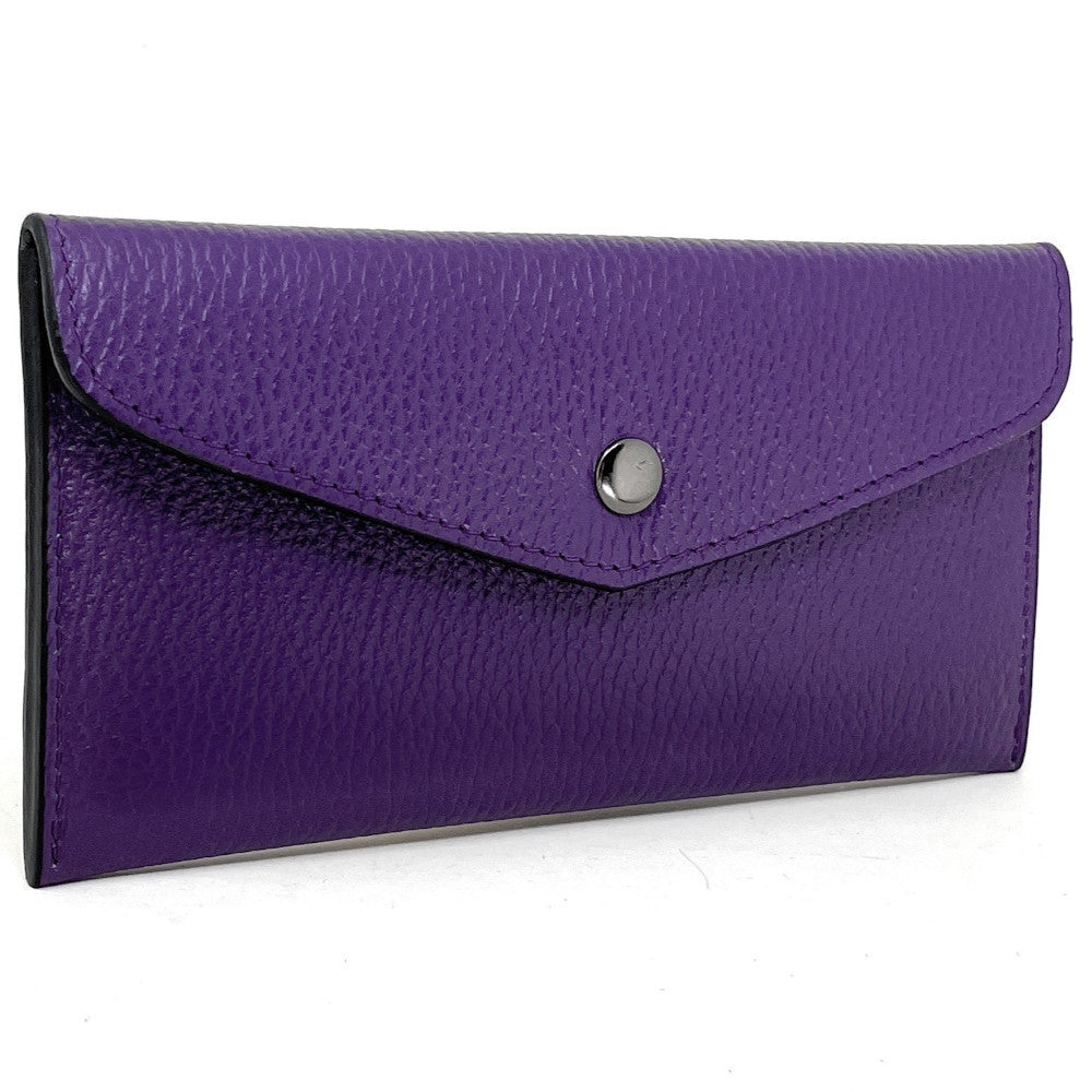 Porte-cartes portefeuille en cuir grainé CLOE Violet