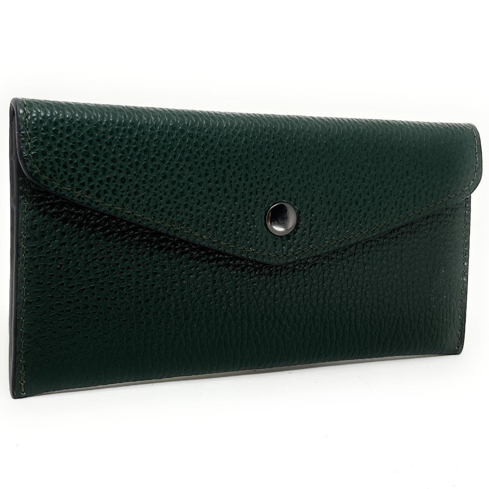 Porte-cartes portefeuille en cuir grainé CLOE Vert forêt