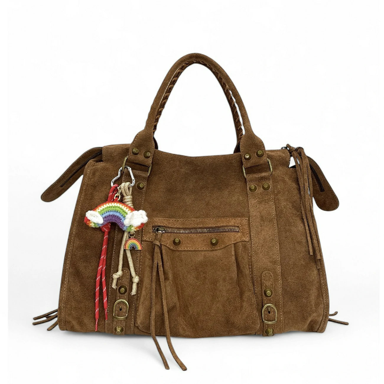 Porte-clés tricoté arc-en-ciel RAINBOW