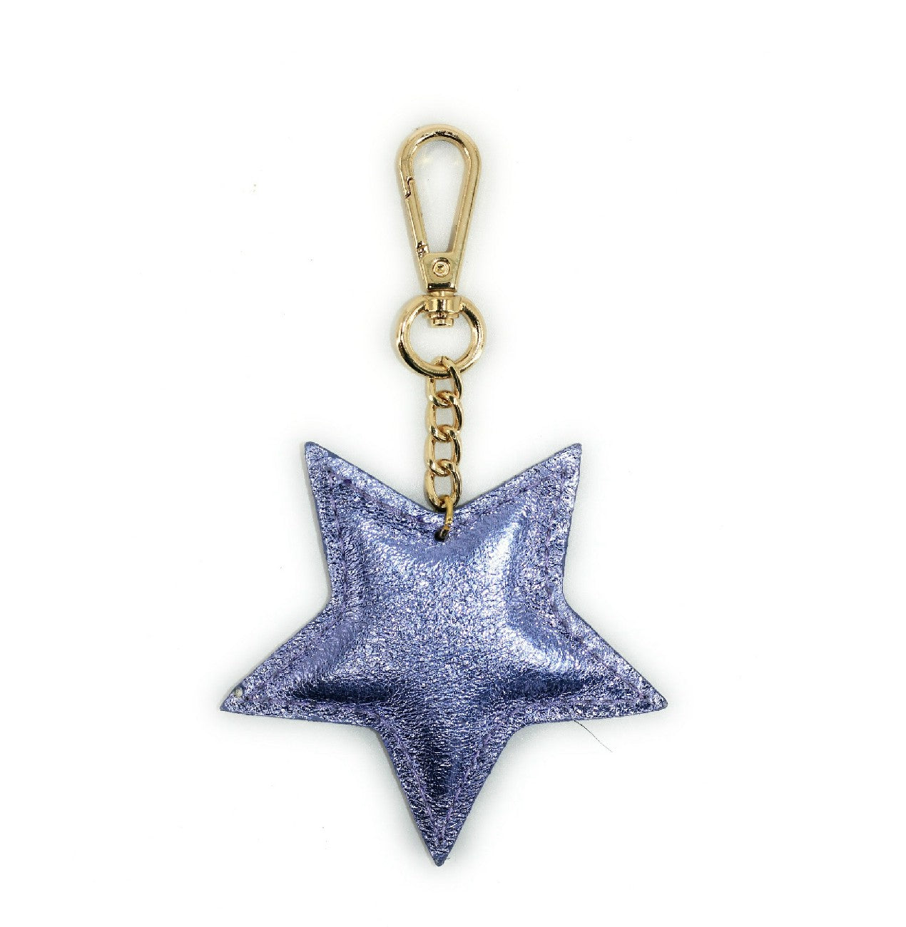 Porte-clés en cuir irisé ETOILE GLOW Lilas irisé