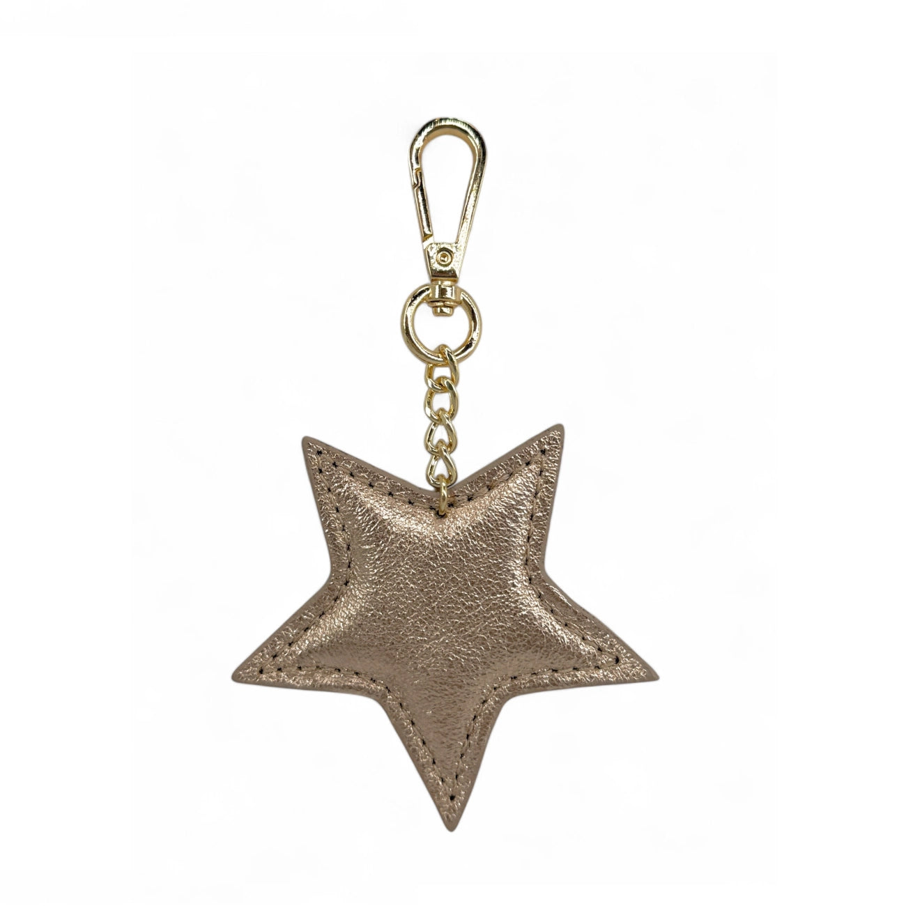 Porte-clés en cuir irisé ETOILE GLOW Champagne irisé