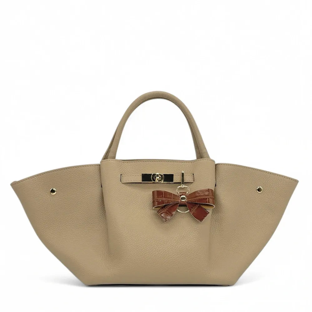 Porte-clés en cuir à motif crocodile FARFALA CROCO Cannelle