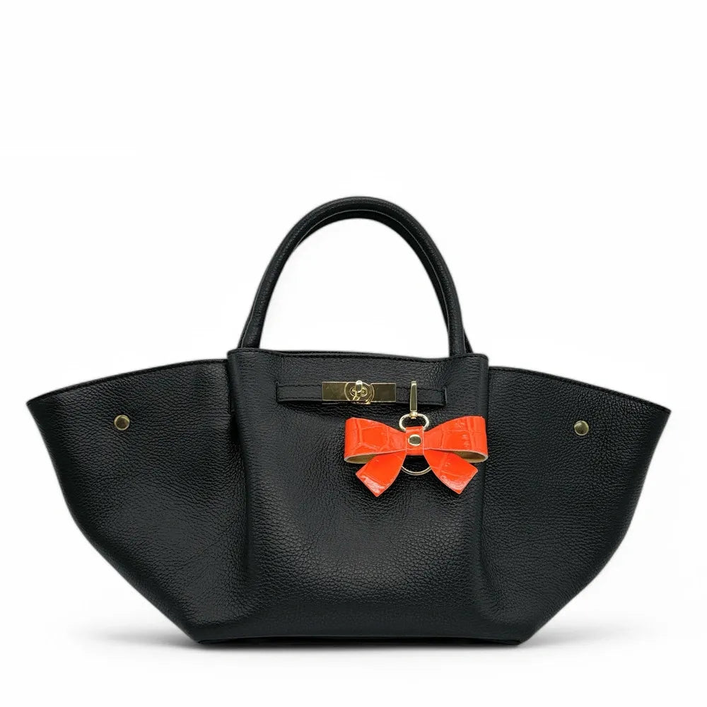 Porte-clés en cuir à motif crocodile FARFALA CROCO Orange fluo