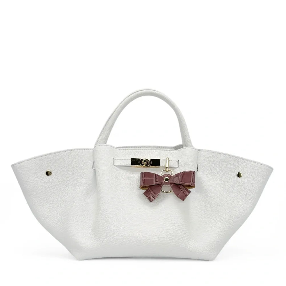 Porte-clés en cuir à motif crocodile FARFALA CROCO Rose blush