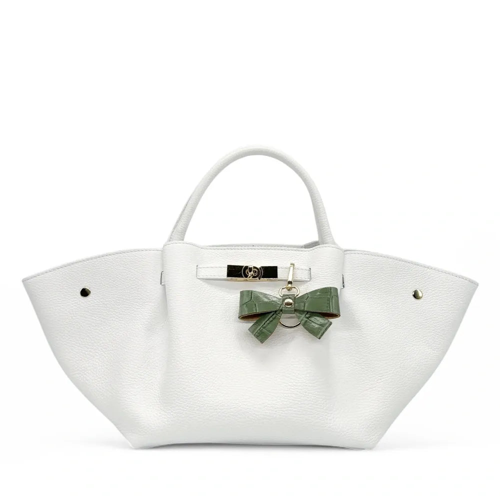 Porte-clés en cuir à motif crocodile FARFALA CROCO Vert amande
