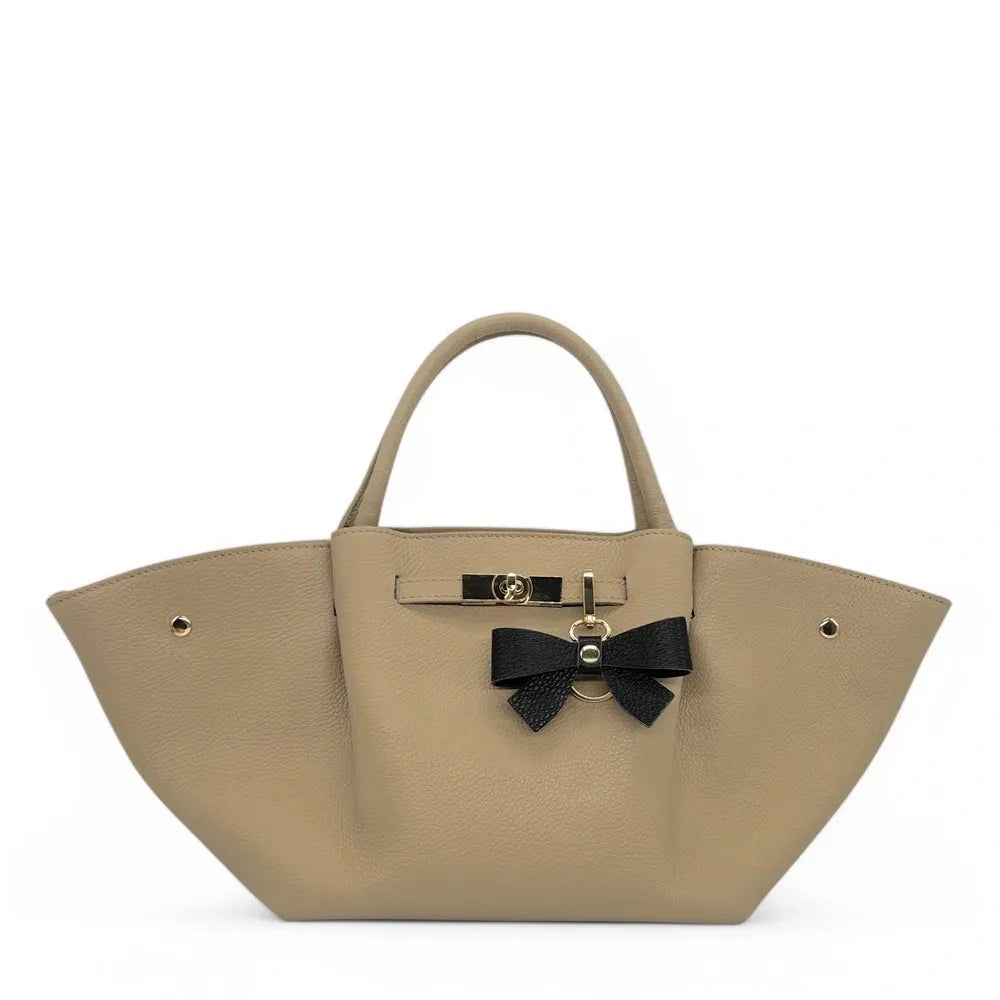 Porte-clés en cuir grainé FARFALA Noir