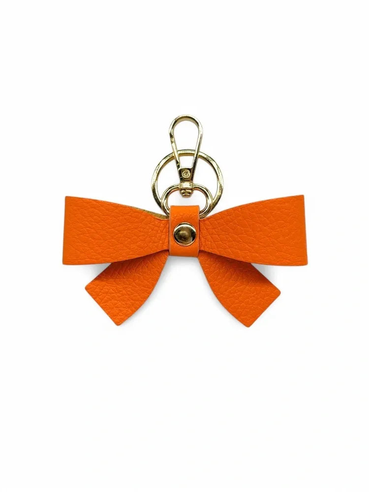 Porte-clés en cuir grainé FARFALA Orange