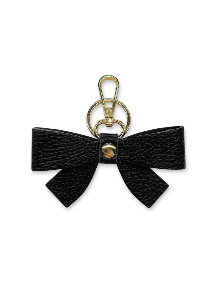 Porte-clés en cuir grainé FARFALA Noir