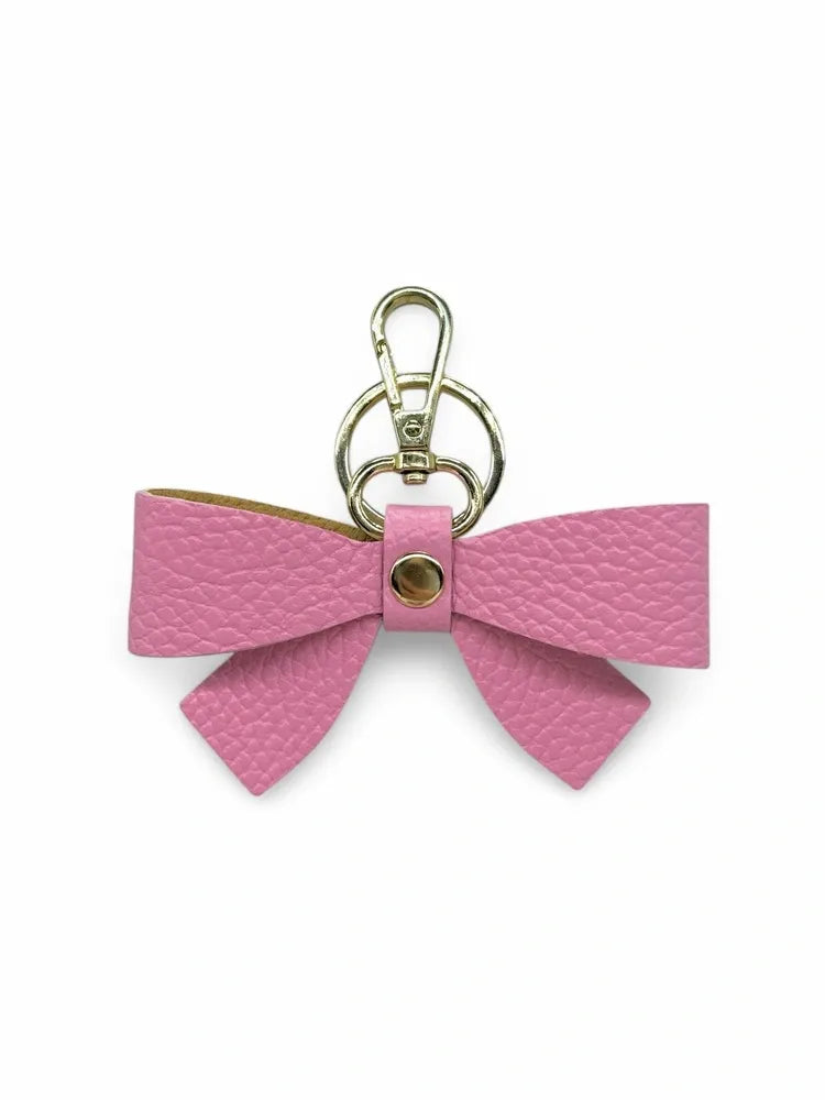 Porte-clés en cuir grainé FARFALA Rose