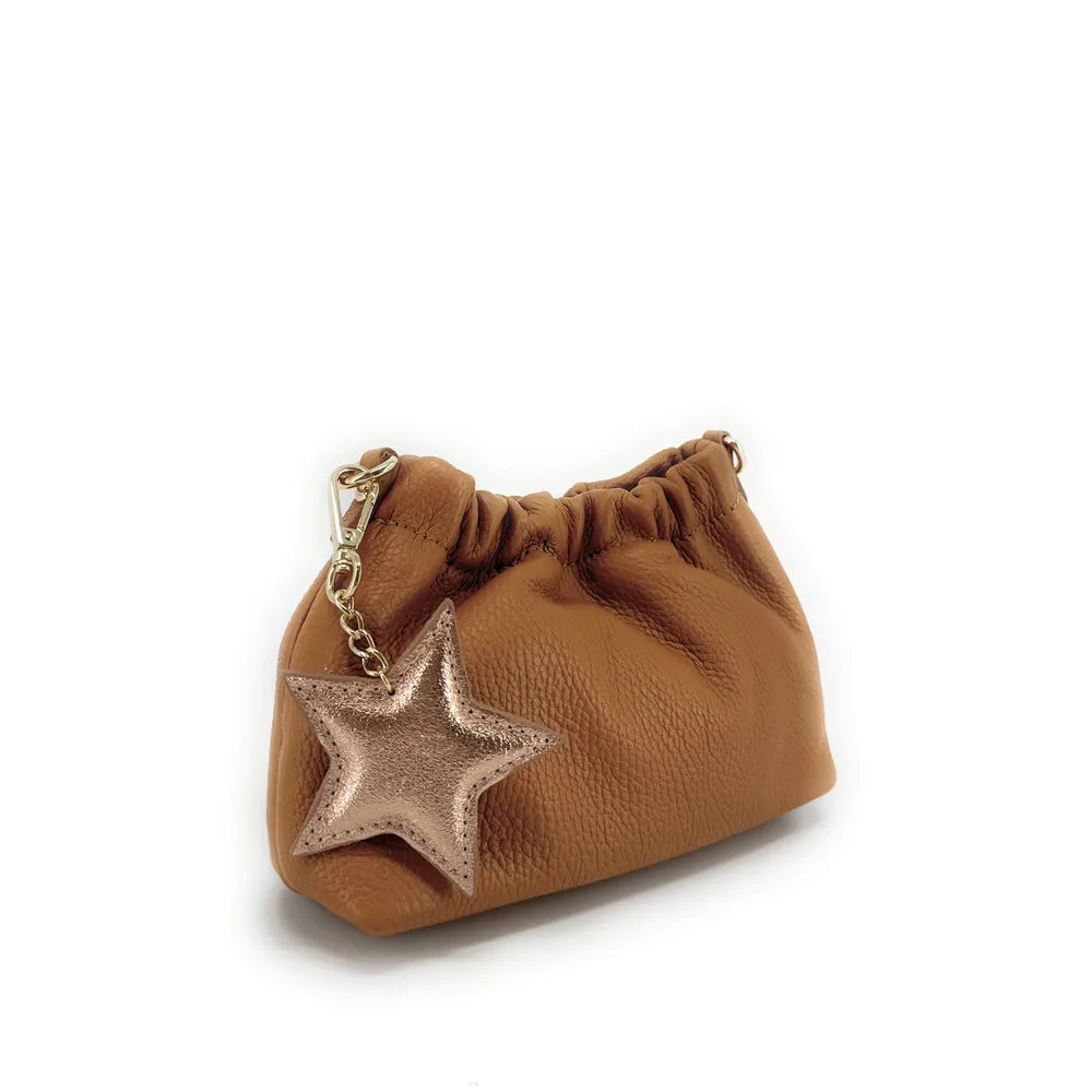 Porte-clés en cuir irisé ETOILE GLOW Rose gold
