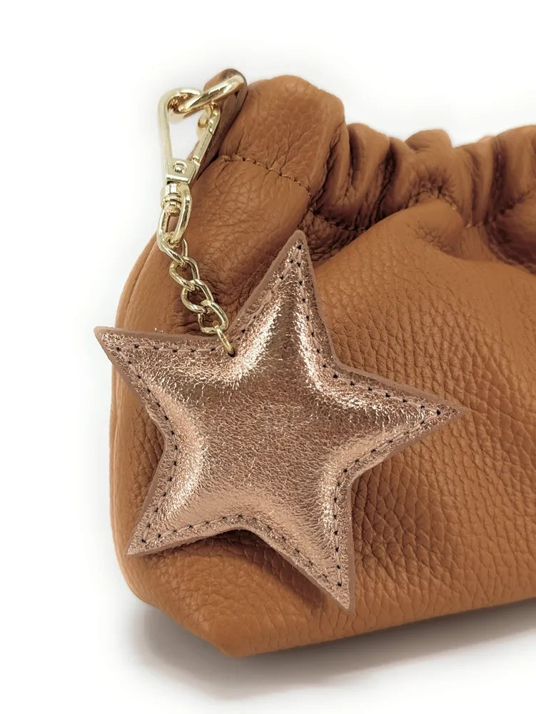 Porte-clés en cuir irisé ETOILE GLOW Rose gold