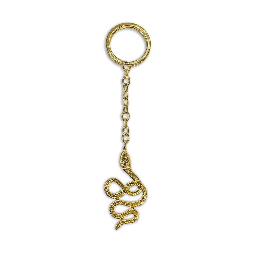Porte-clés en métal doré SNAKE finitions métalliques Dorée