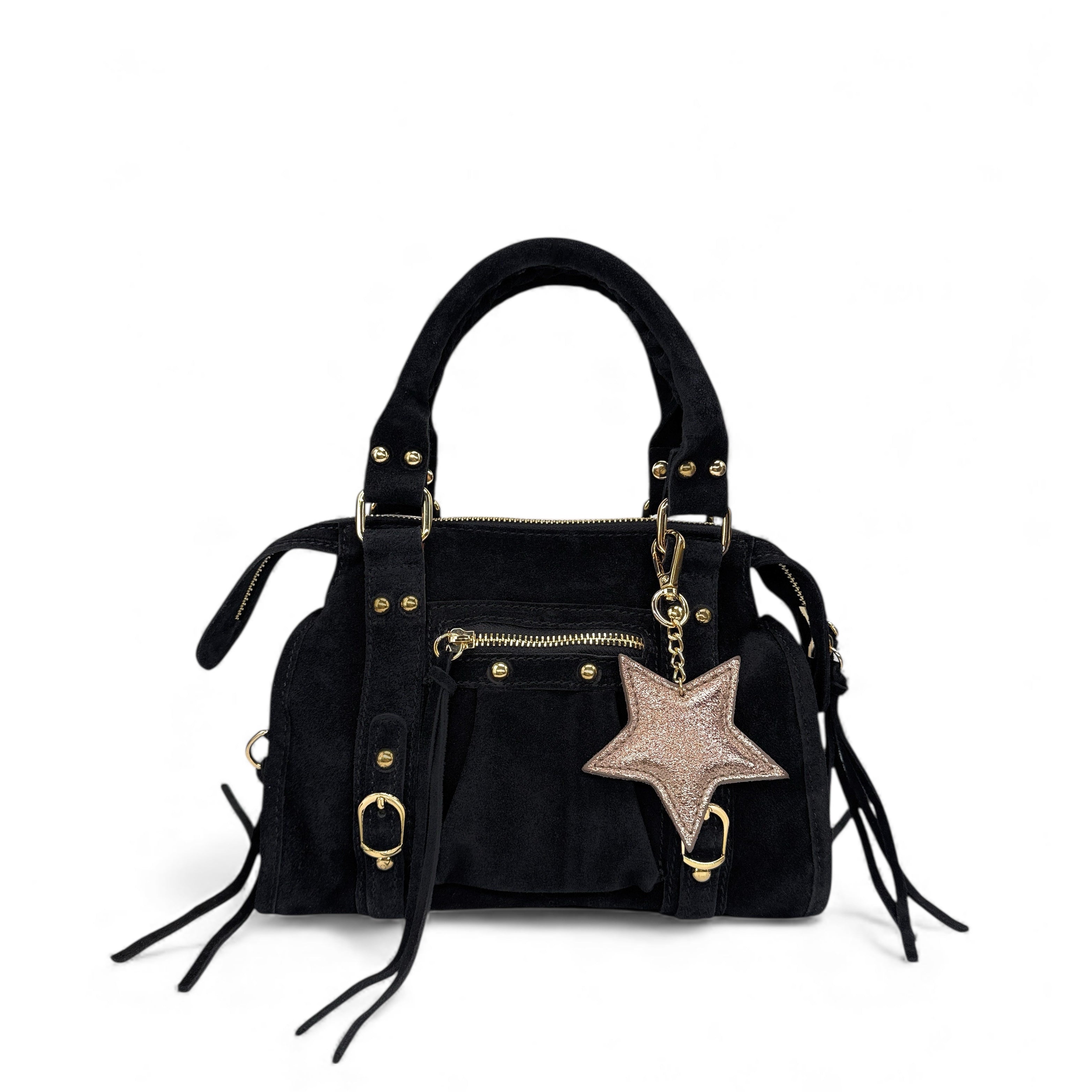 Porte-clés en cuir irisé ETOILE GLOW Champagne irisé