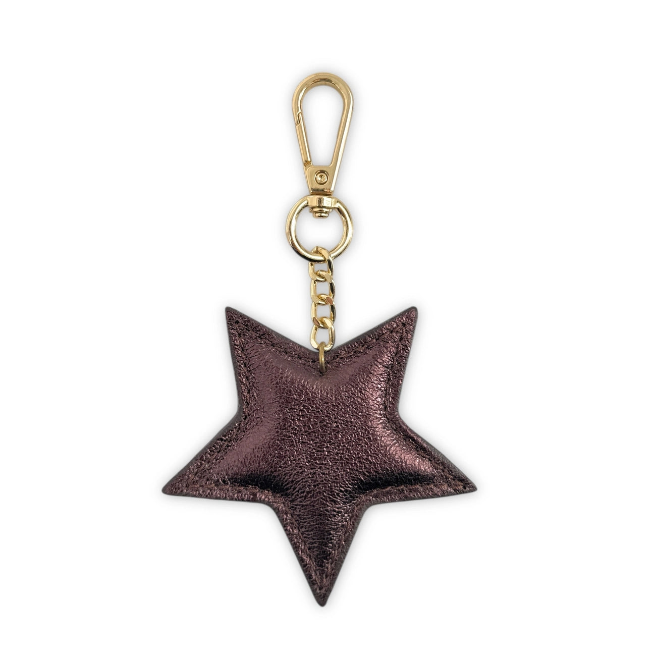 Porte-clés en cuir irisé ETOILE GLOW Chocolat irisé