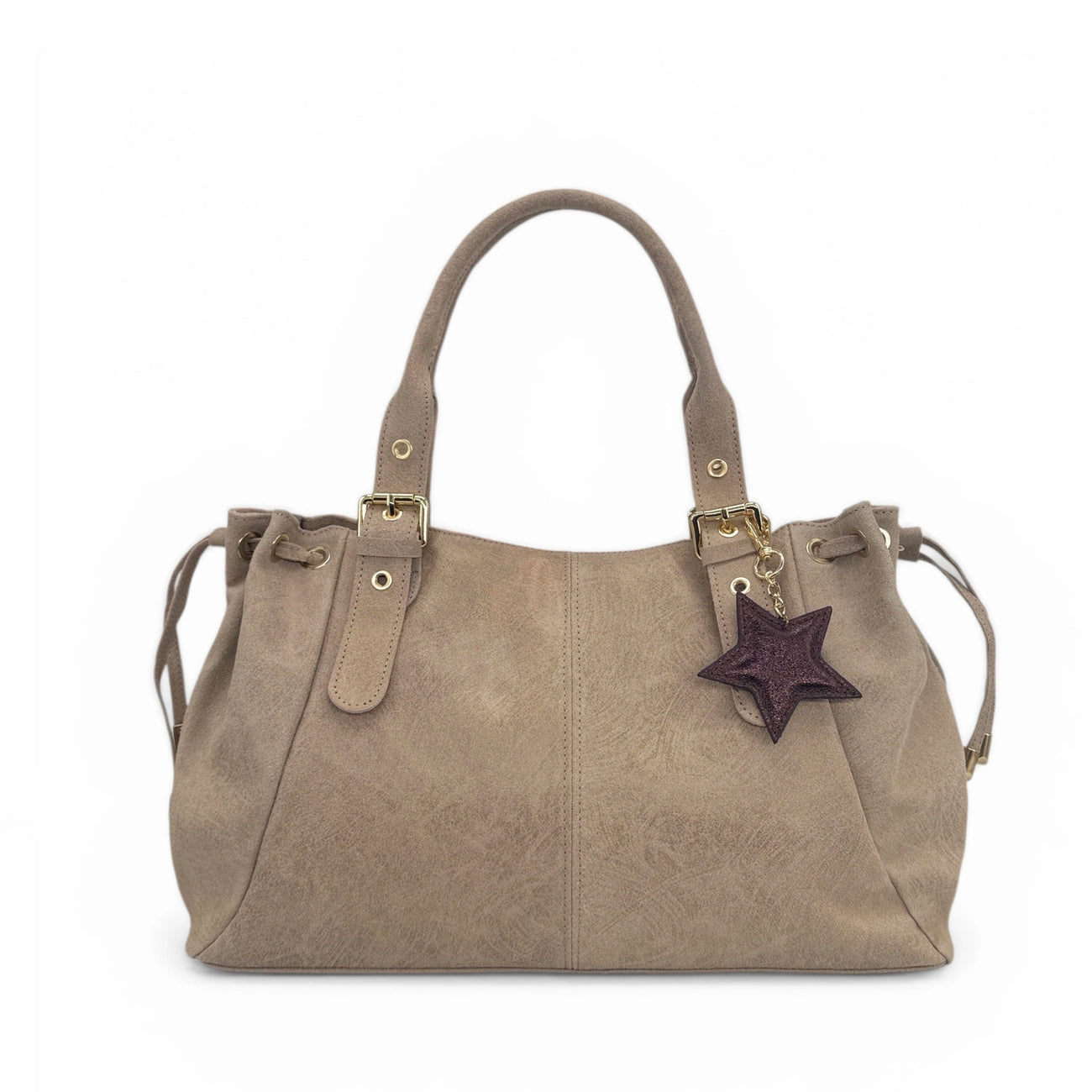 Porte-clés en cuir irisé ETOILE GLOW Chocolat irisé