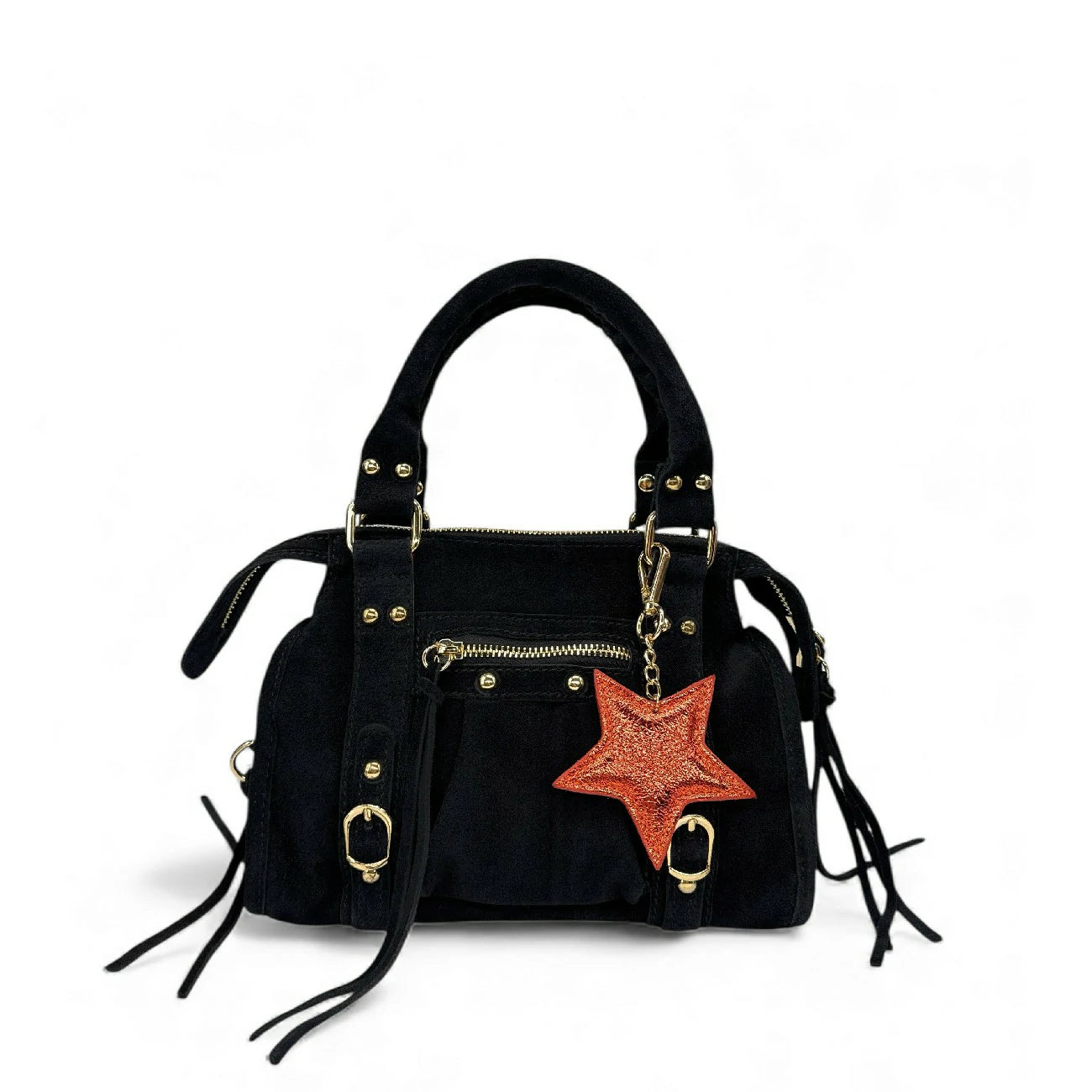 Porte-clés en cuir irisé ETOILE GLOW Orange irisé