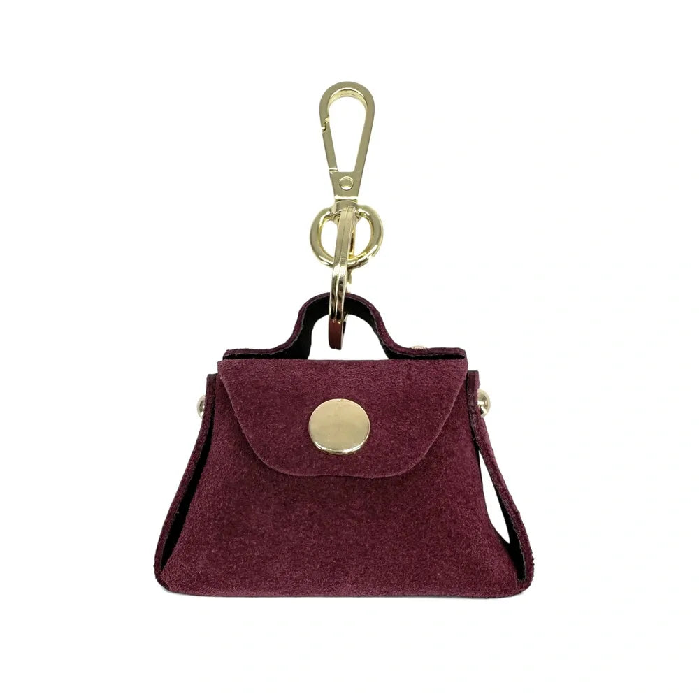 Porte-clés mini-sac en cuir BABY BABEL Rouge bordeaux