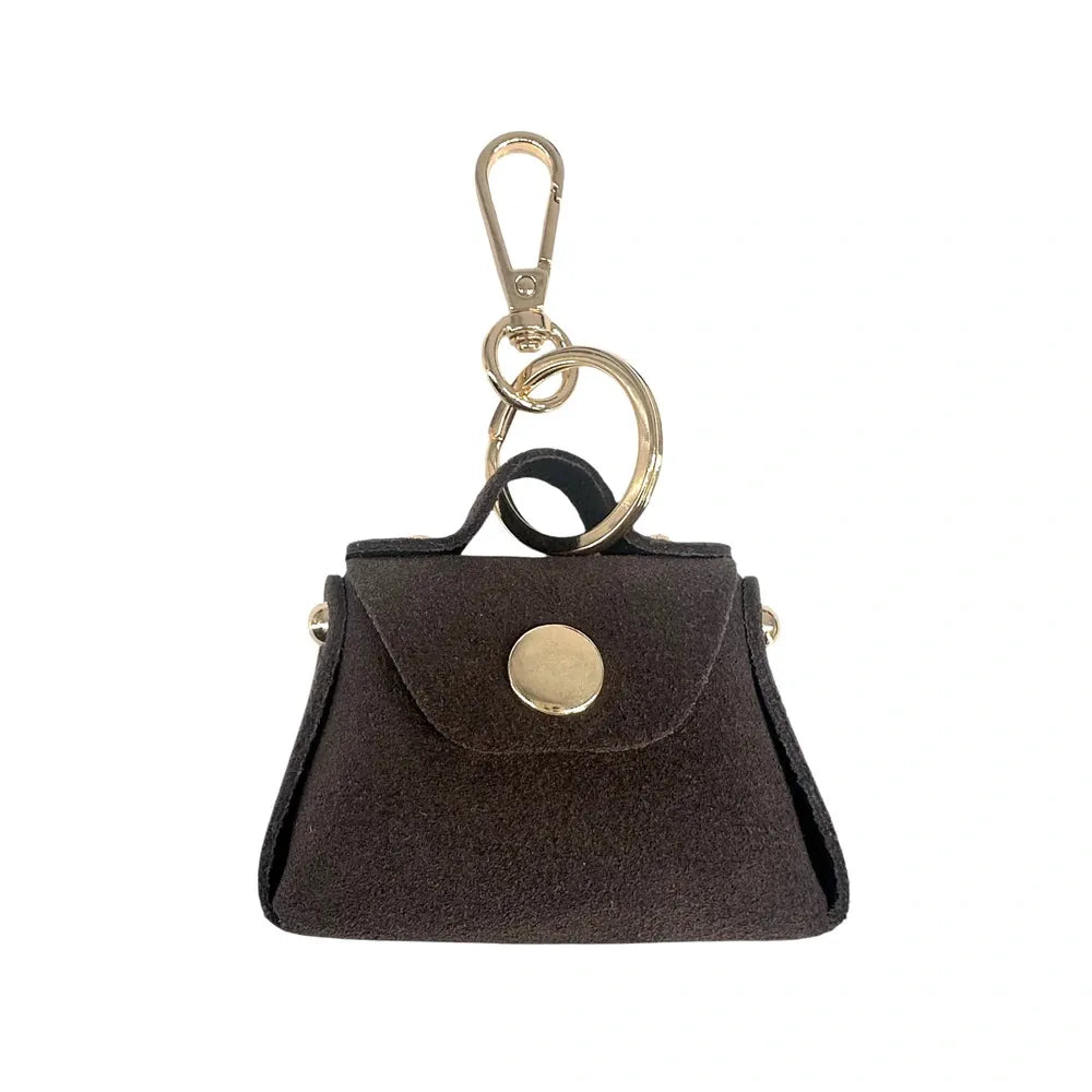 Porte-clés mini-sac en cuir BABY BABEL Chocolat