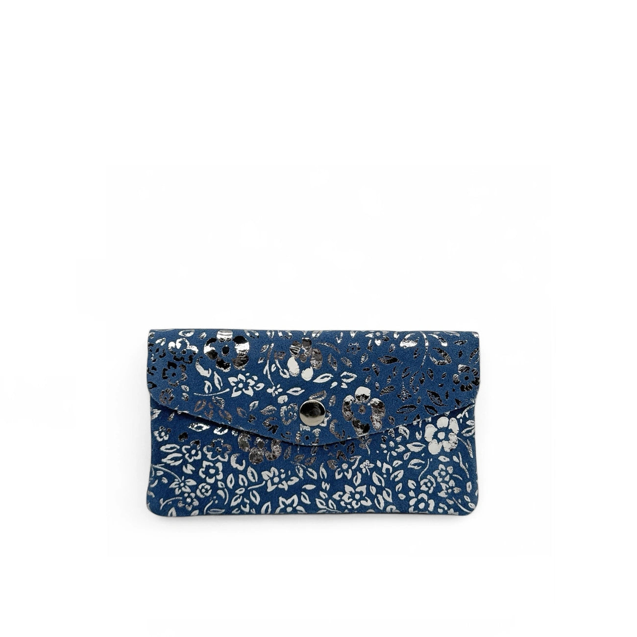 Pochette porte-monnaie en daim COMPO BLOOM Bleu denim