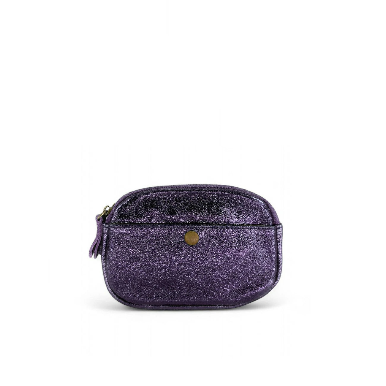 Pochette porte-monnaie en cuir irisé ZIPPY Améthyste