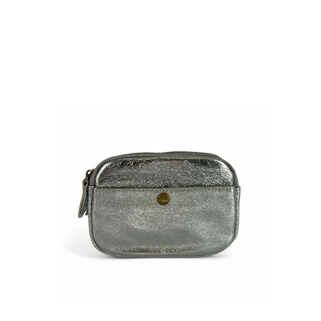 Pochette porte-monnaie en cuir irisé ZIPPY Argent moyen