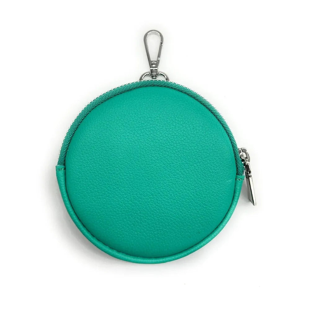 Porte monnaie en cuir grainé italien NEMO Bleu des mers du sud