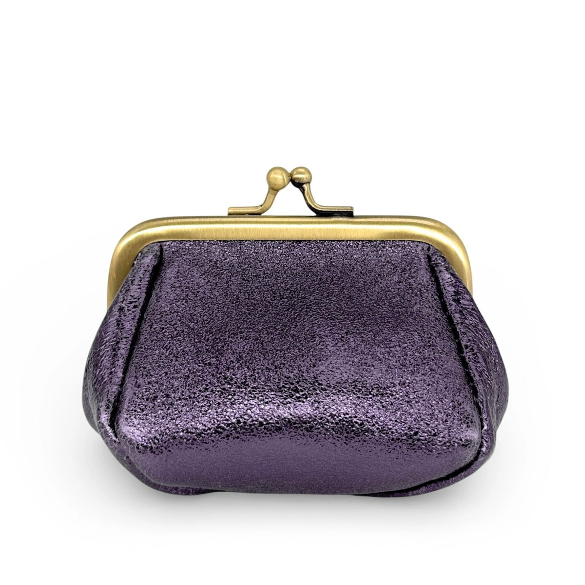 Geldbörsen-Clutch aus schillerndem Leder REINETTE Amethyst