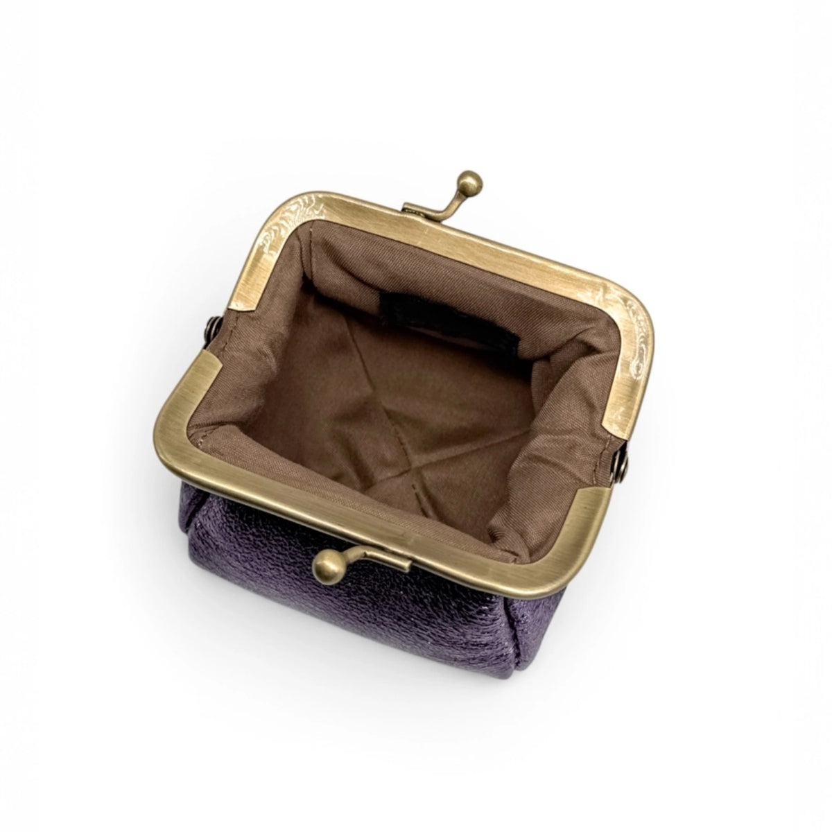 Geldbörsen-Clutch aus schillerndem Leder REINETTE Amethyst