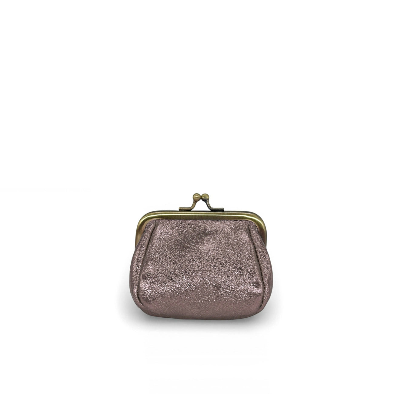 Leather wallet pouch irise REINETTE Champagne irise