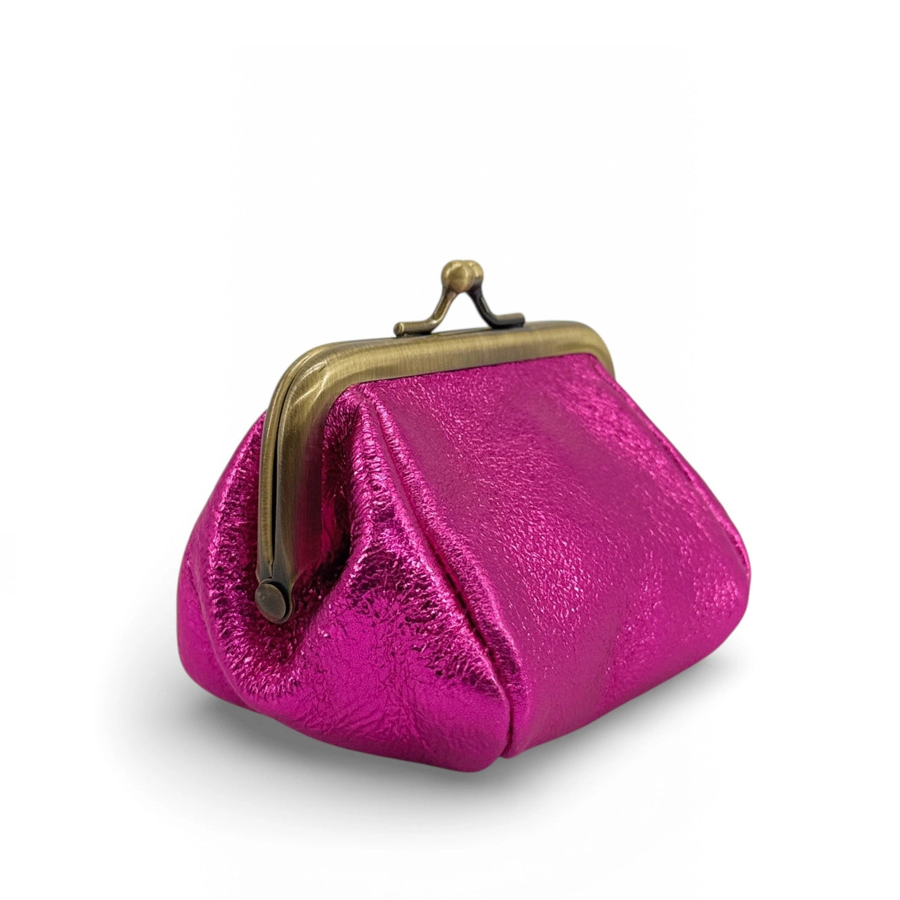 Leather wallet pouch irise REINETTE Anise green
