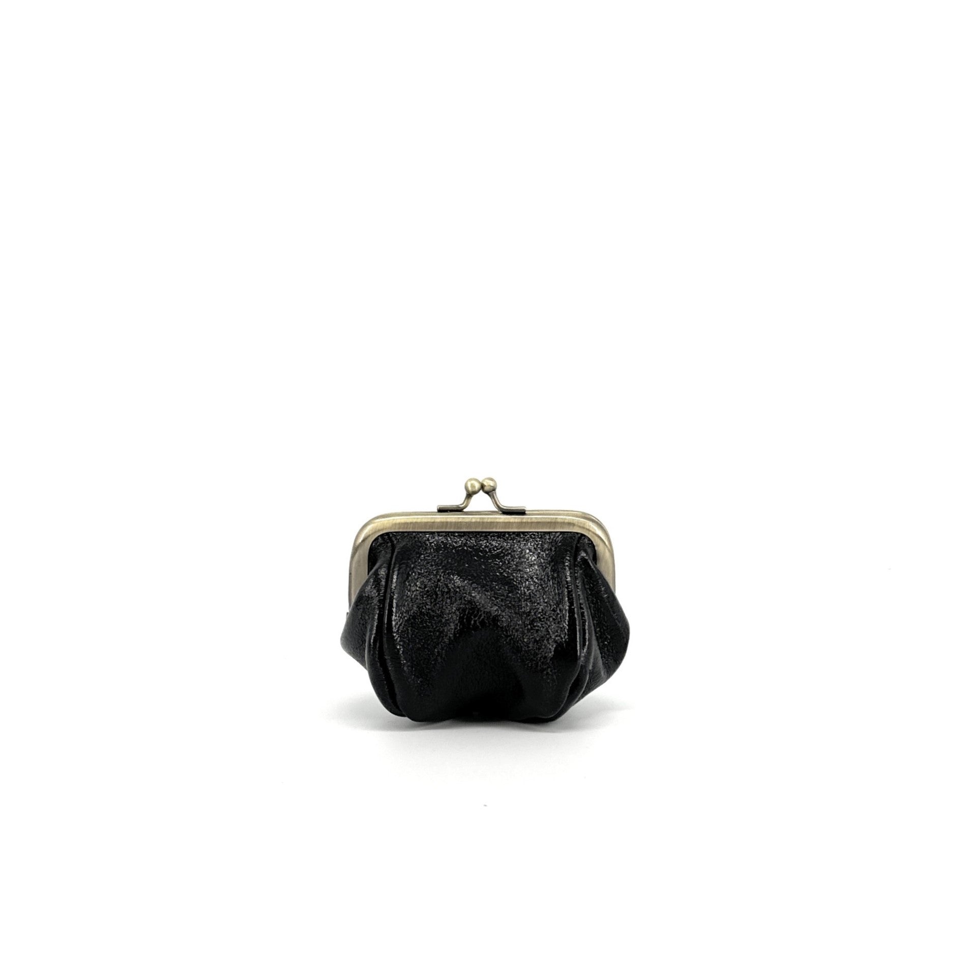 Pochette porte-monnaie en cuir irisé REINETTE Noir irisé