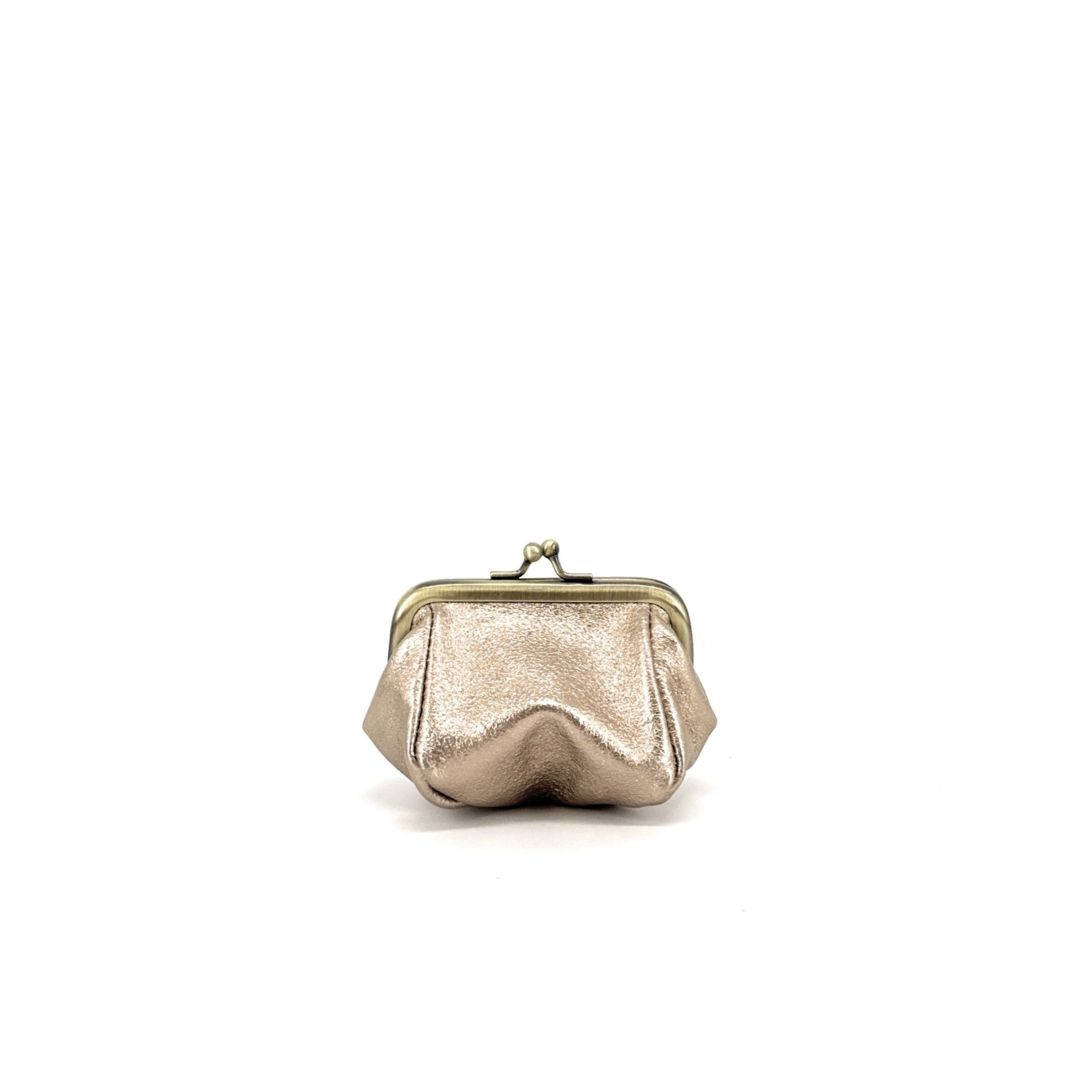Pochette porte-monnaie en cuir irisé REINETTE Champagne irisé