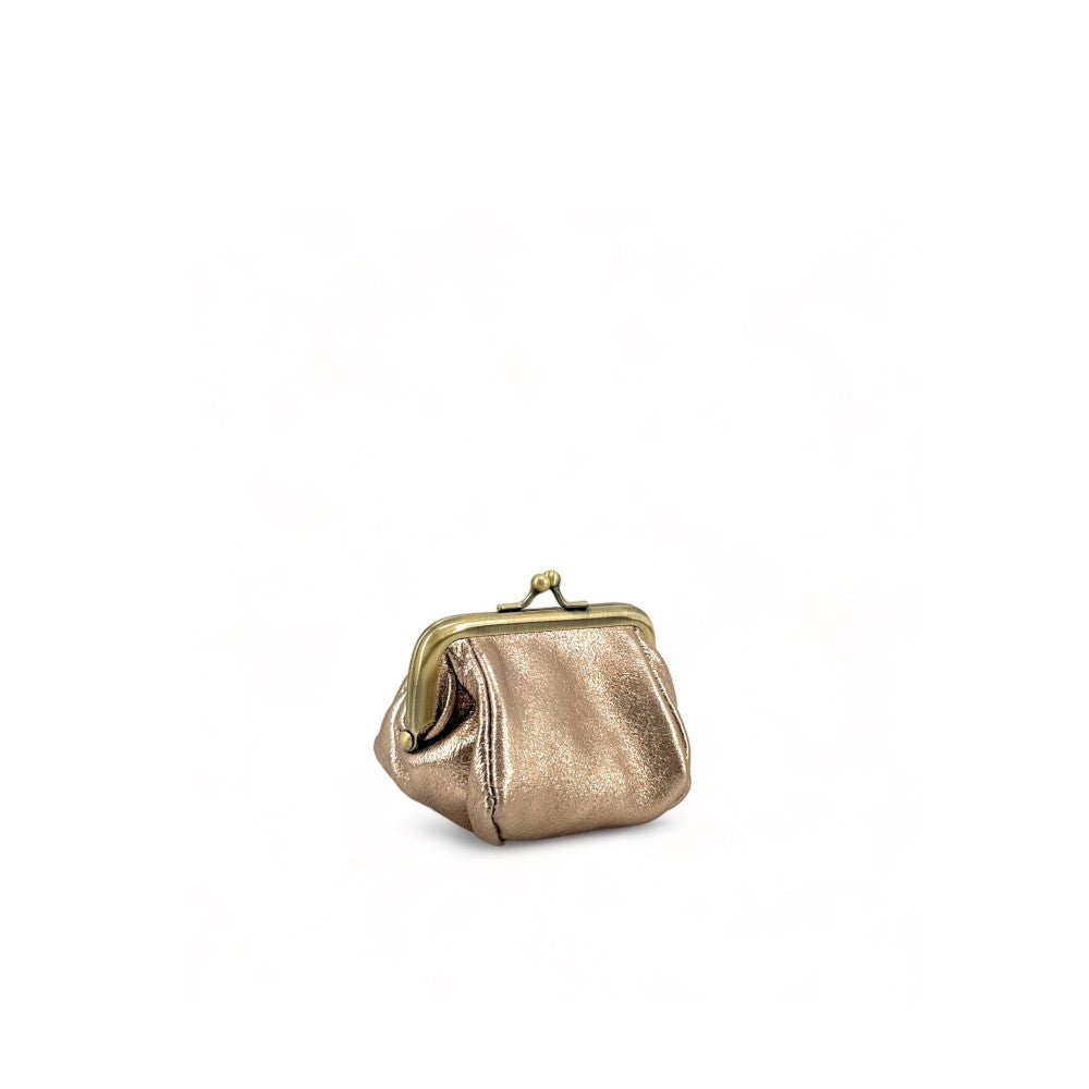 Pochette porte-monnaie en cuir irisé REINETTE Champagne irisé