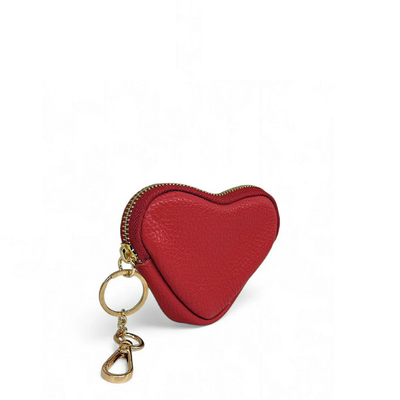 Porte-monnaie porte-clés en cuir grainé SWEETIE Rouge intense