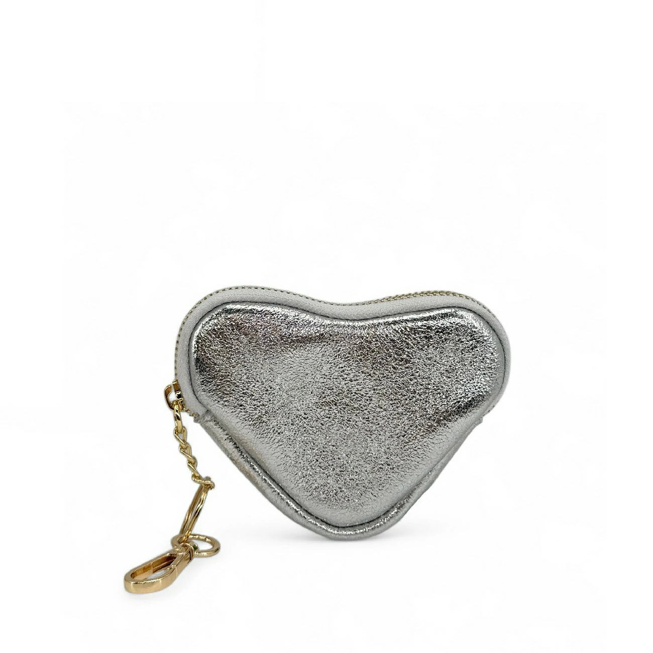 Porte-monnaie porte-clés en cuir irisé SWEETIE Argent moyen