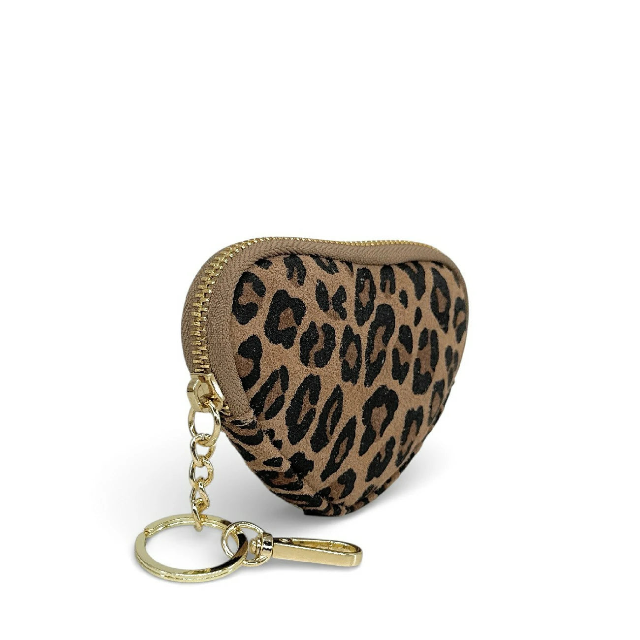 Porte-monnaie porte-clés en cuir à motifs SWEETIE Léopard