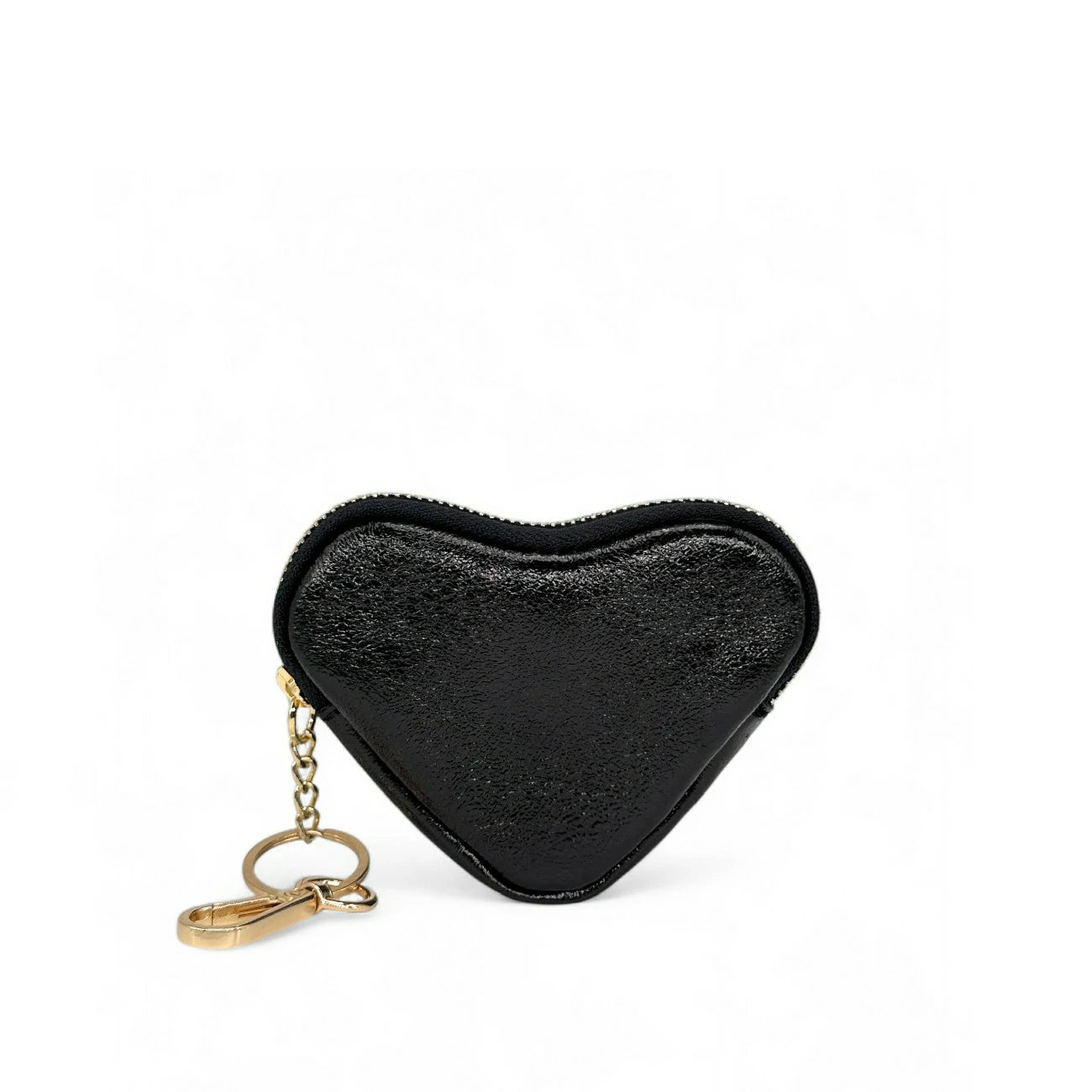 Porte-monnaie porte-clés en cuir irisé SWEETIE Noir